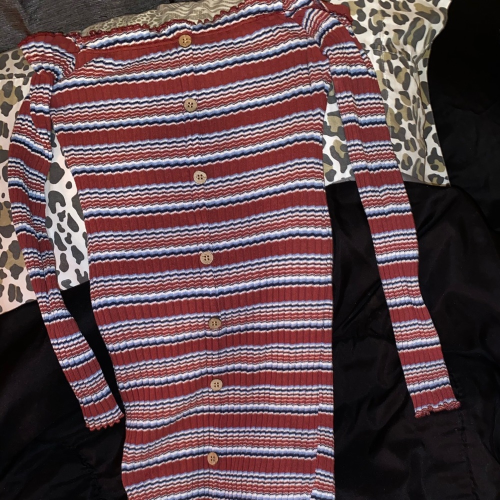 Multi colored striped fitted dress !
